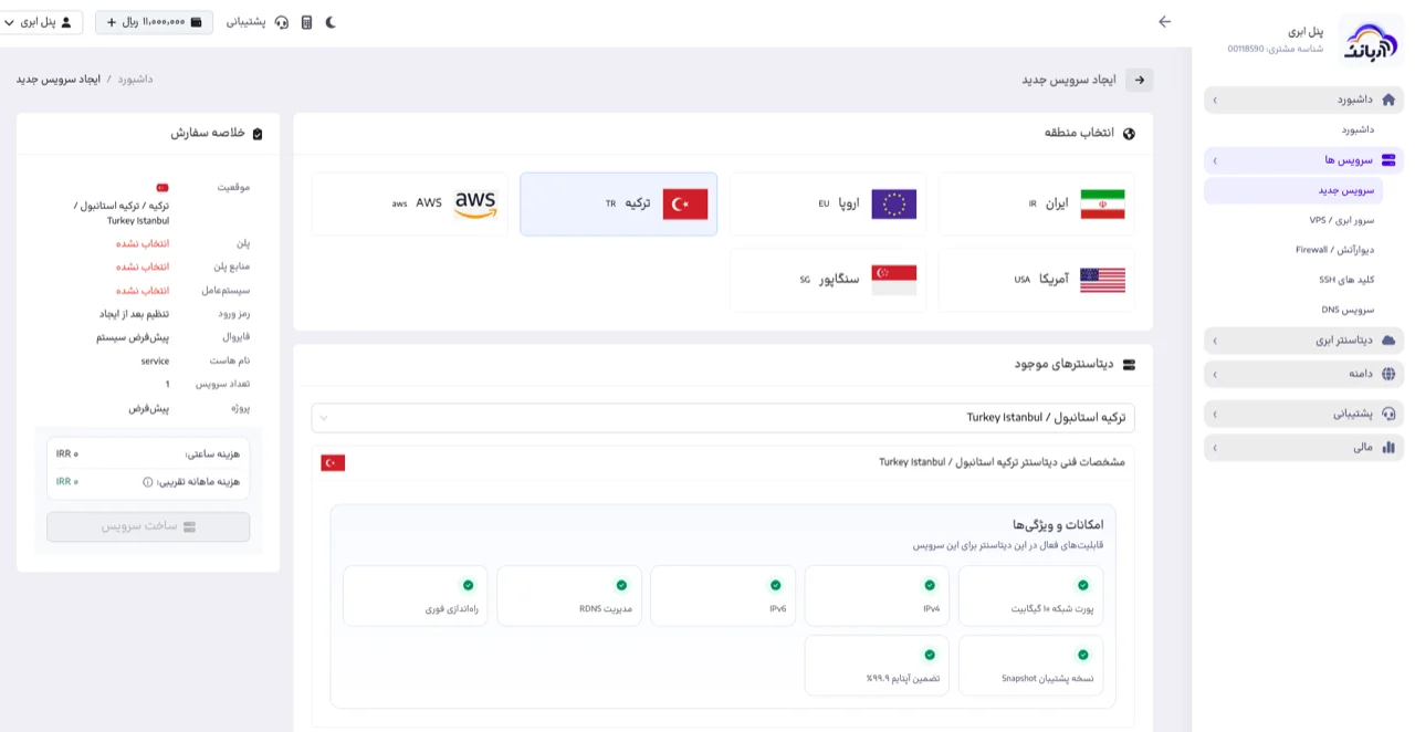 ارائه‌دهندگان ابری آریانت